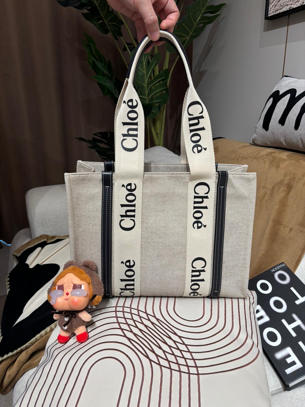 Chloe woody medium tote   100%Authentic ,92%new ✅Dust bag