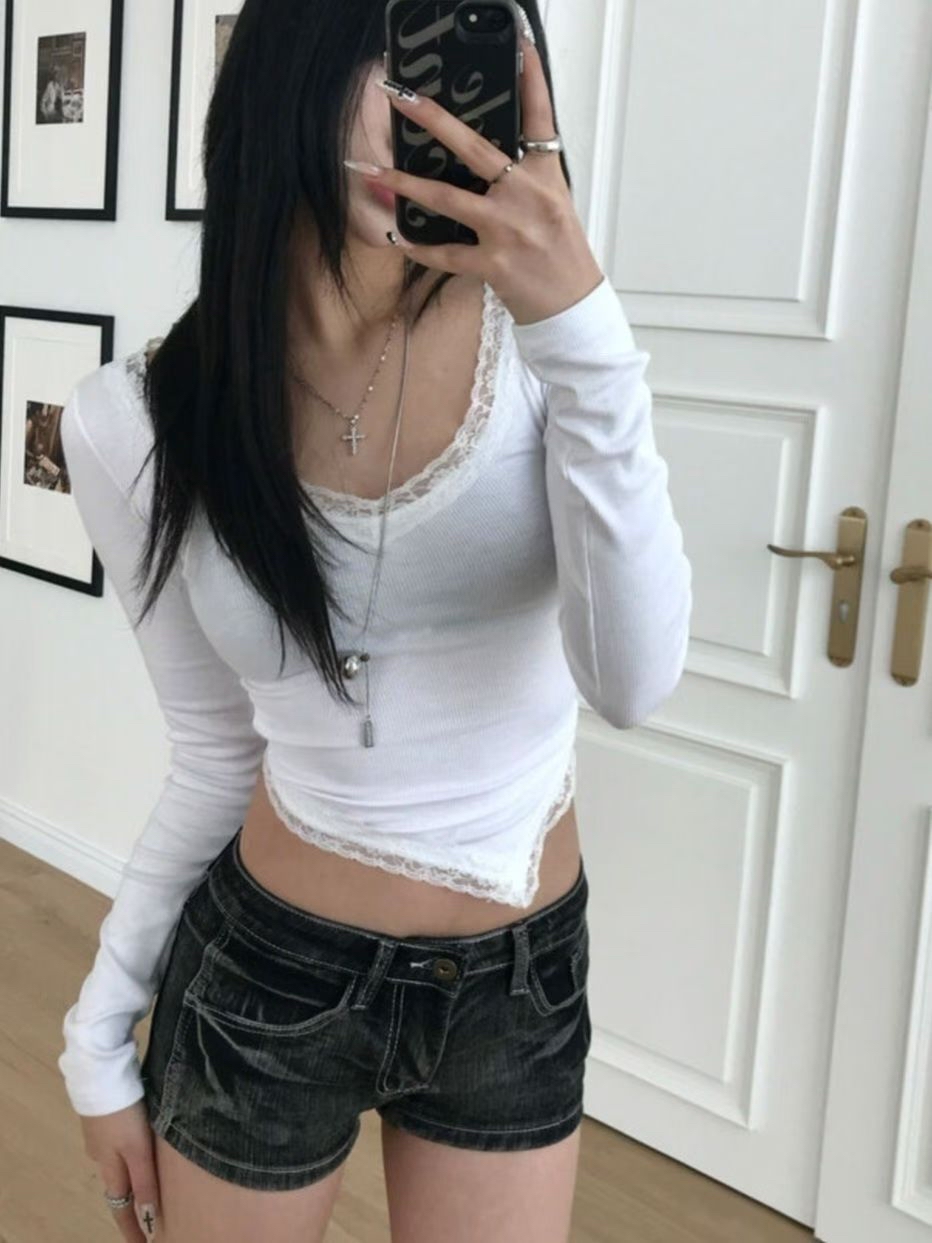 韓國少性感Lacy邊邊打底衫(質地好！)