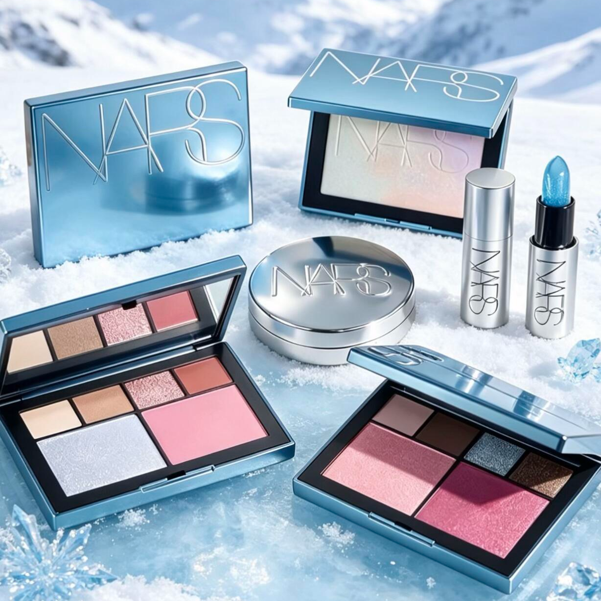 2026 聖誕限定！ Nars 六色面部眼頰腮紅 胭脂盤 光透晶彩蜜粉餅