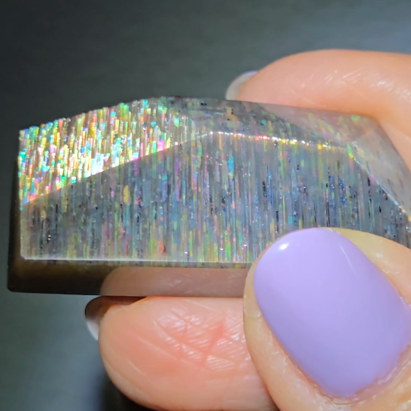 Rainbow meteor shower sunstone from Tanzania - SM95