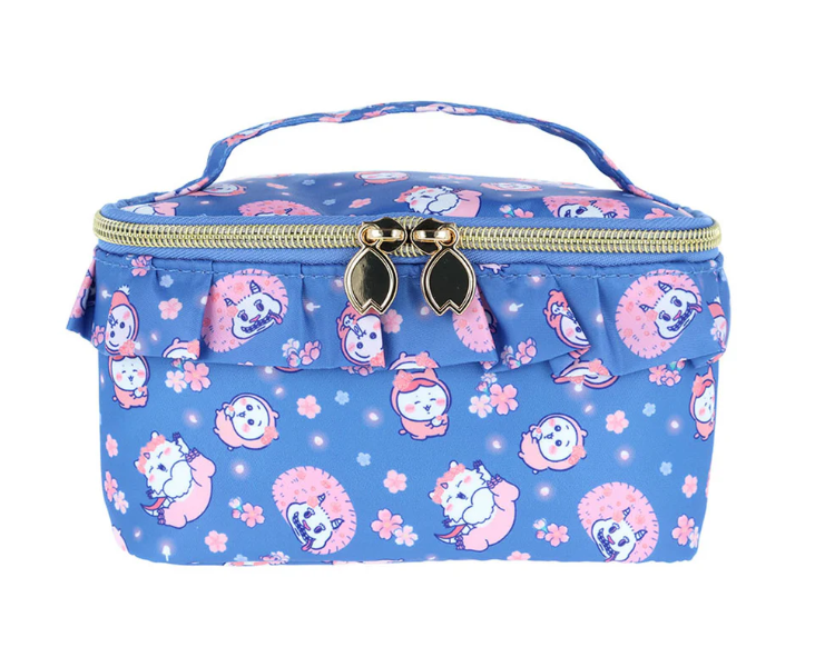 日本限定 Chiikawa 櫻花荷葉邊手提化妝包