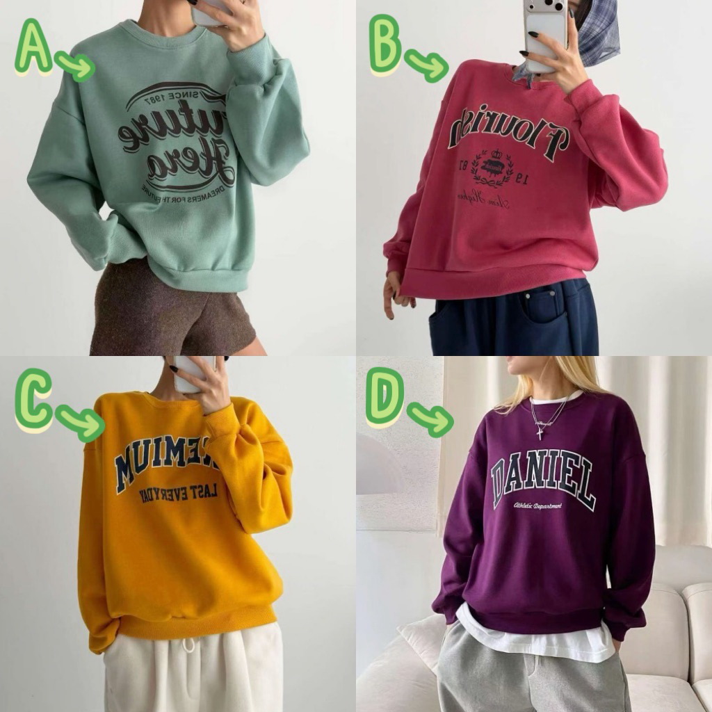 C3624 韓國🇰🇷靚色毛底衛衣