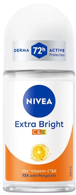 NIVEA Deodorant Roll On 50ml Extra Bright C&E