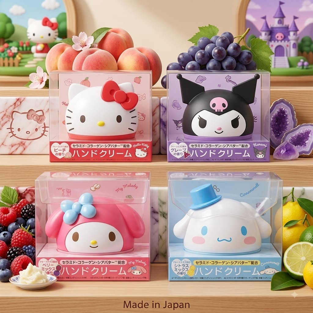 【預訂】日本限定 Sanrio 立體大頭 高保濕護手霜 35g