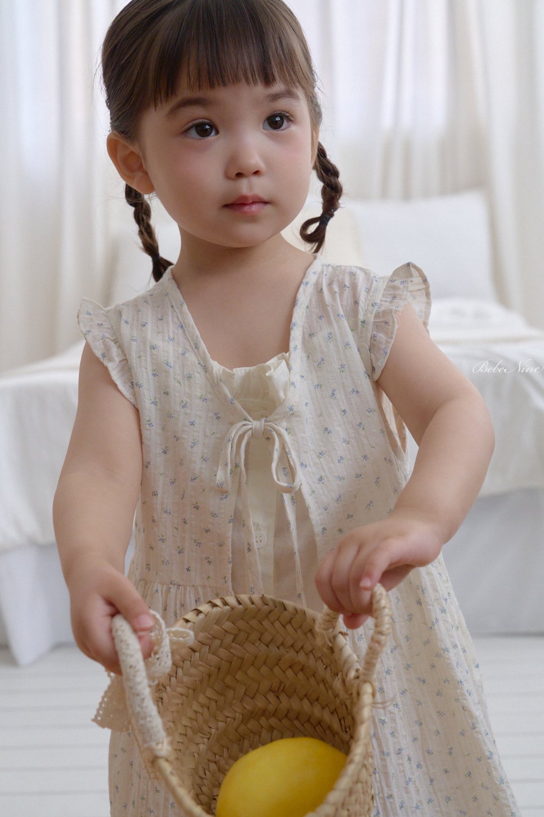 ☀️預訂 韓國直送☀️🇰🇷Bebenine兩色碎花綁帶荷葉邊背心連身裙