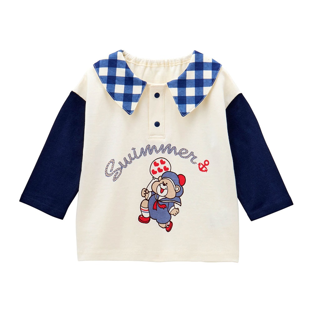 【⭐訂購⭐】 🇯🇵日本直送 🌀SWIMMER 復古風 格紋翻領 長袖TEE［3款選］🌀 [PLBA-0109][260313]