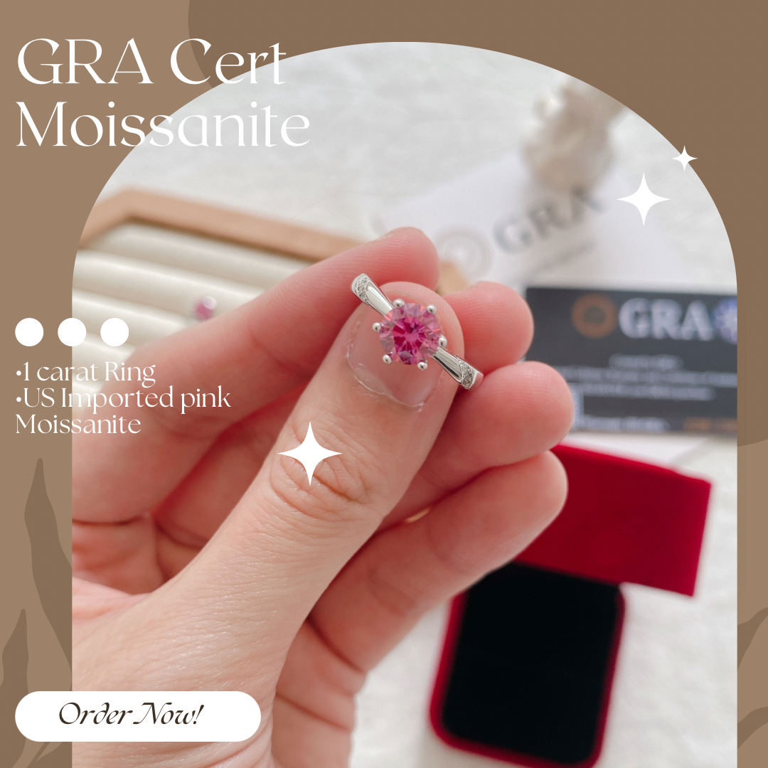Pink Moissanite Ring Collection Shop Now  