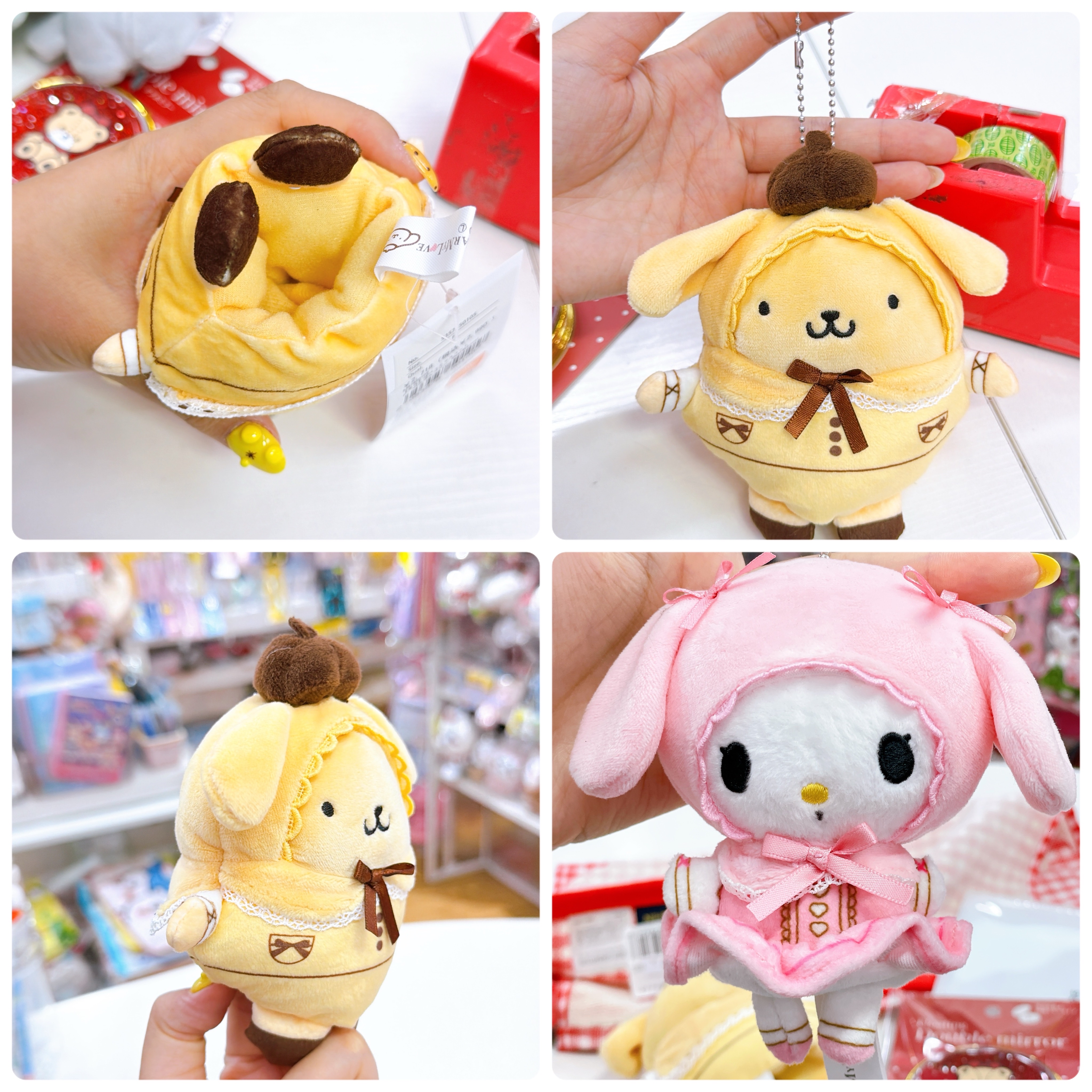 日本直送Sanrio melody 布甸狗指偶掛飾