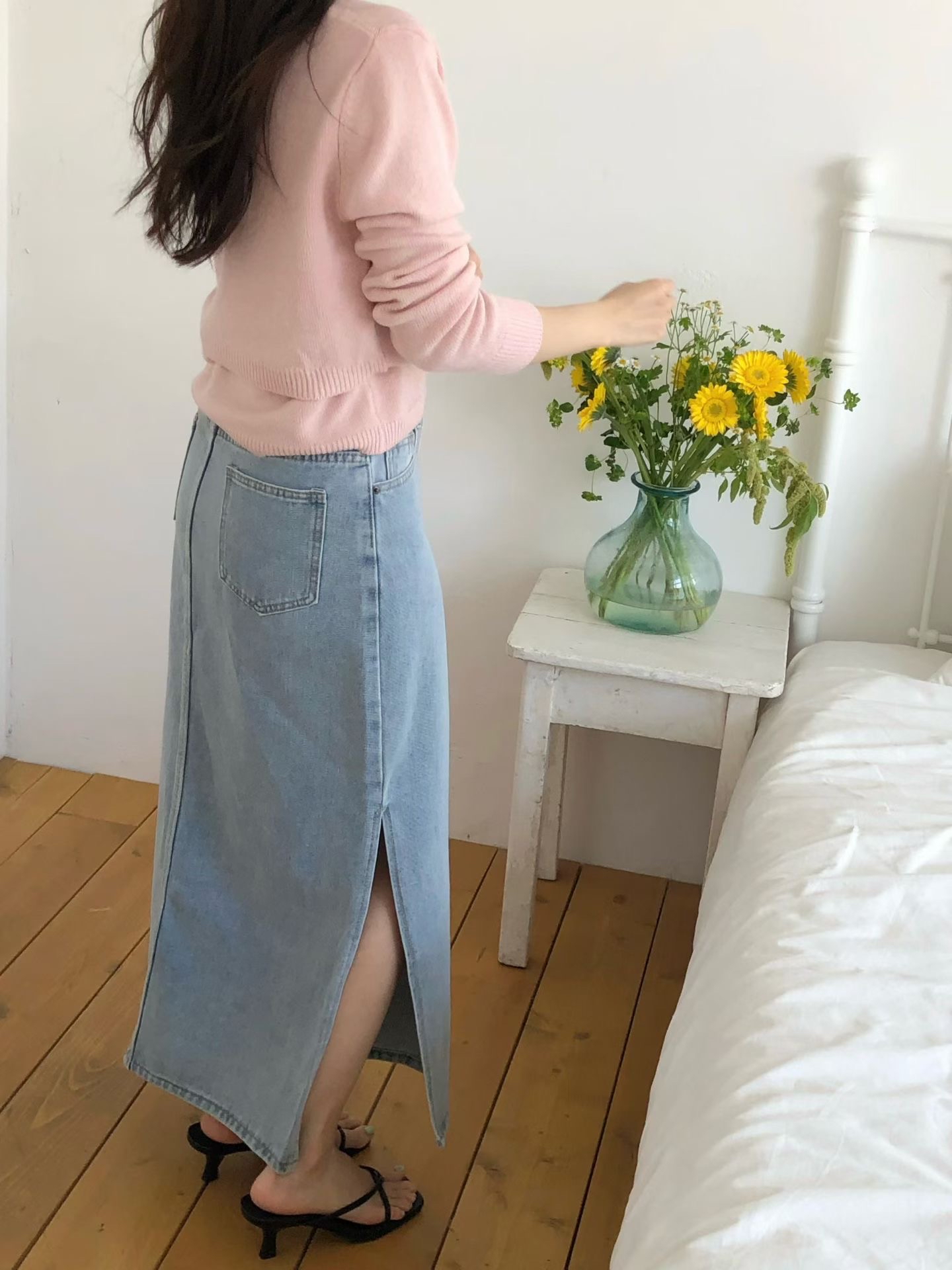 ☀️初夏連線 LIVE 1 | Slit Cut Denim Skirt