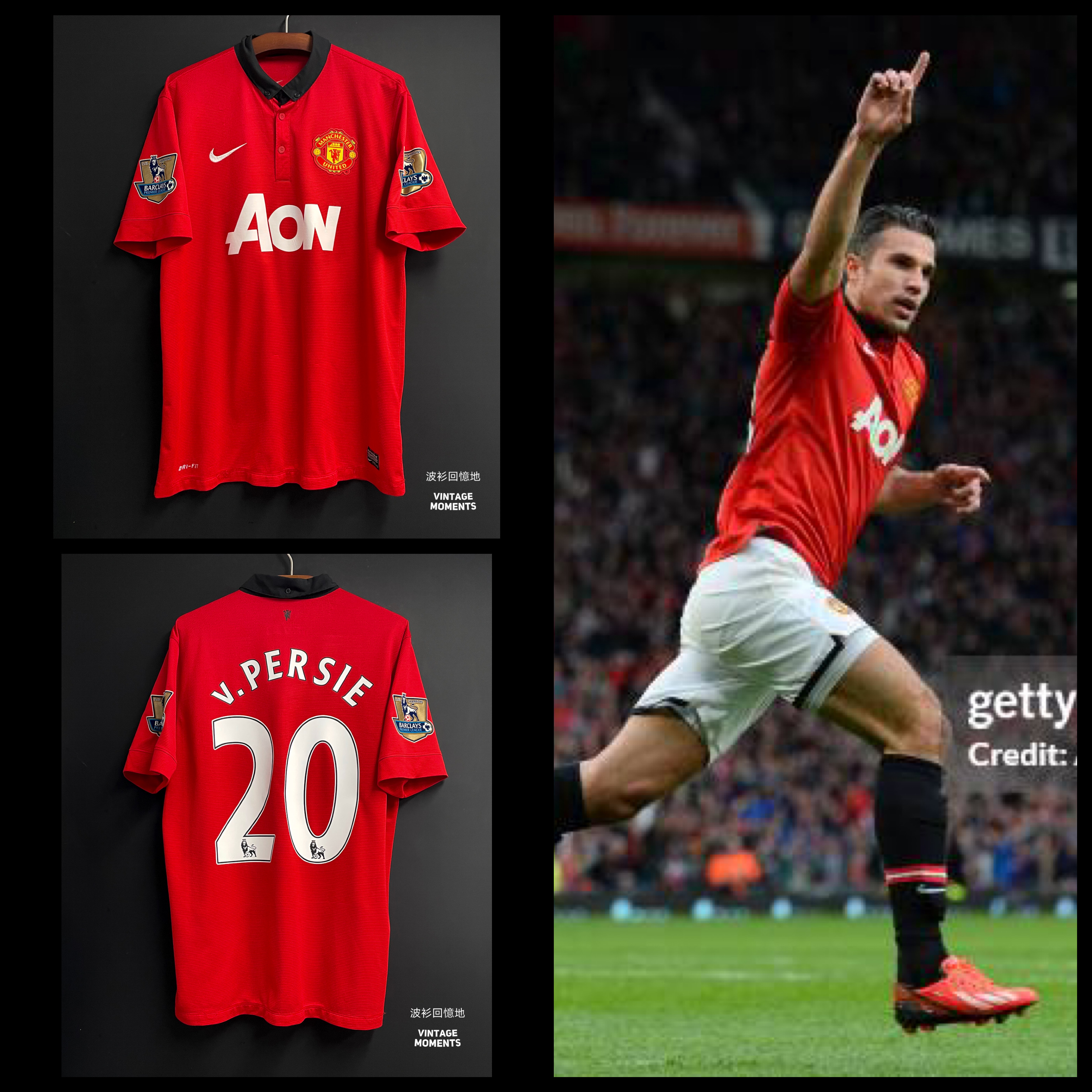 曼聯13/14主場 雲佩斯 MANCHESTER UNITED 2013-2014 HOME FOOTBALL SHIRT VAN PERSIE 