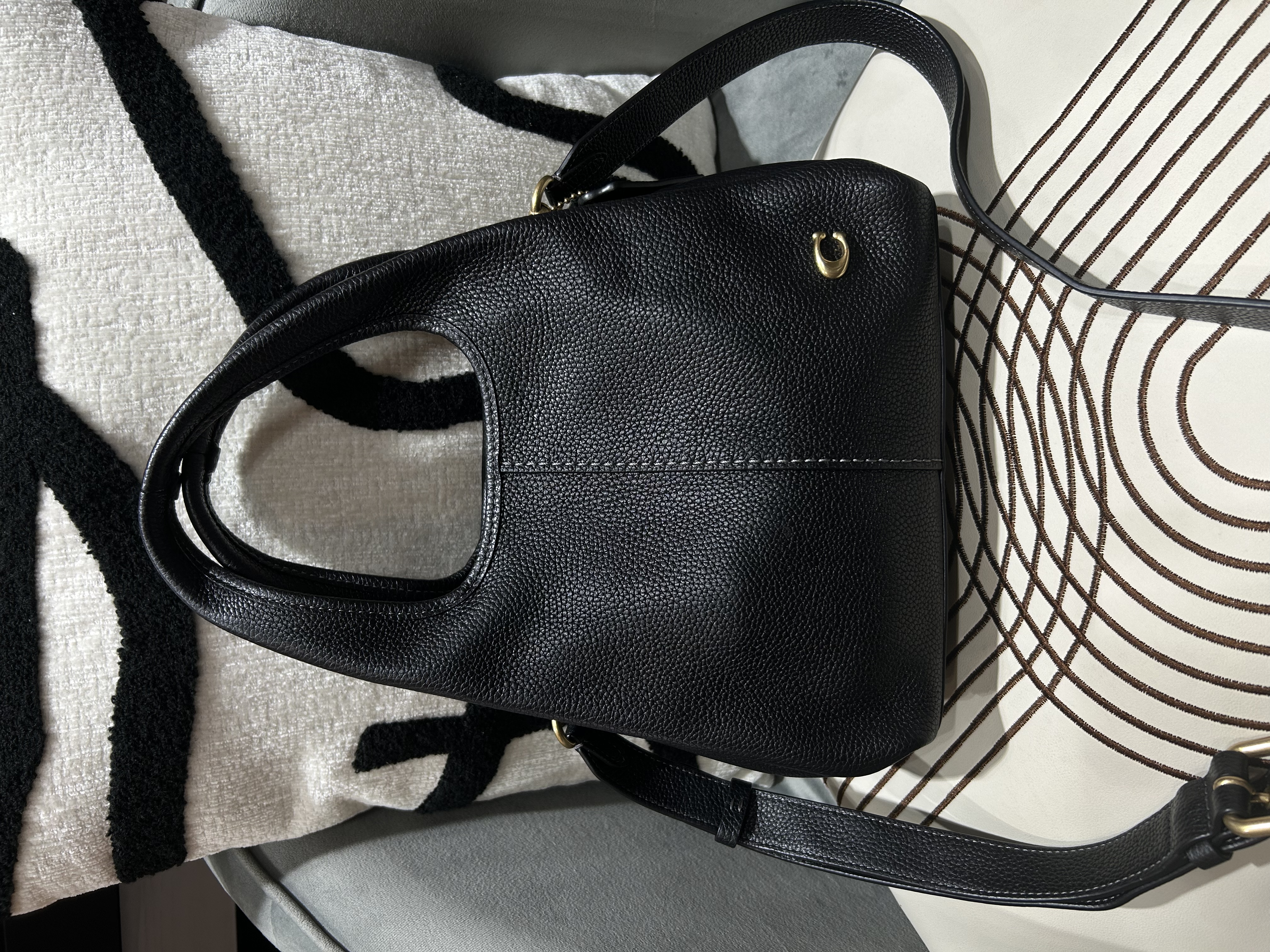 Coach Lana 2way Bag Black Calfskin