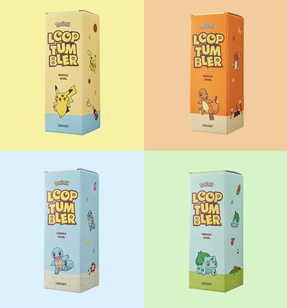 韓國 LEGODT X Pokemon 可拆卸 手提環 不銹鋼 保冷 保溫瓶414ml｜Loop Tumbler Module 