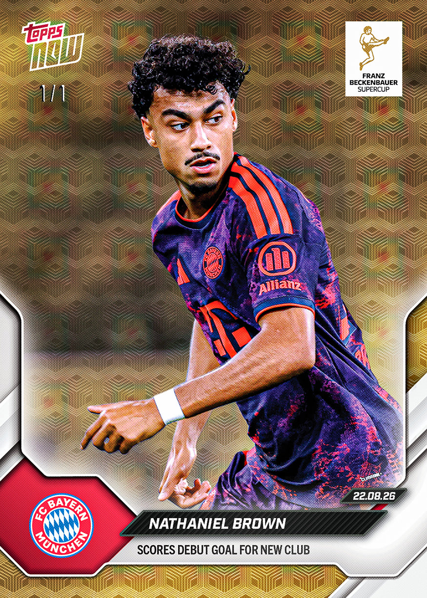 Nathaniel Brown - 2026/27 Bundesliga Topps NOW® #2 Bayern München 新星卡【團購】
