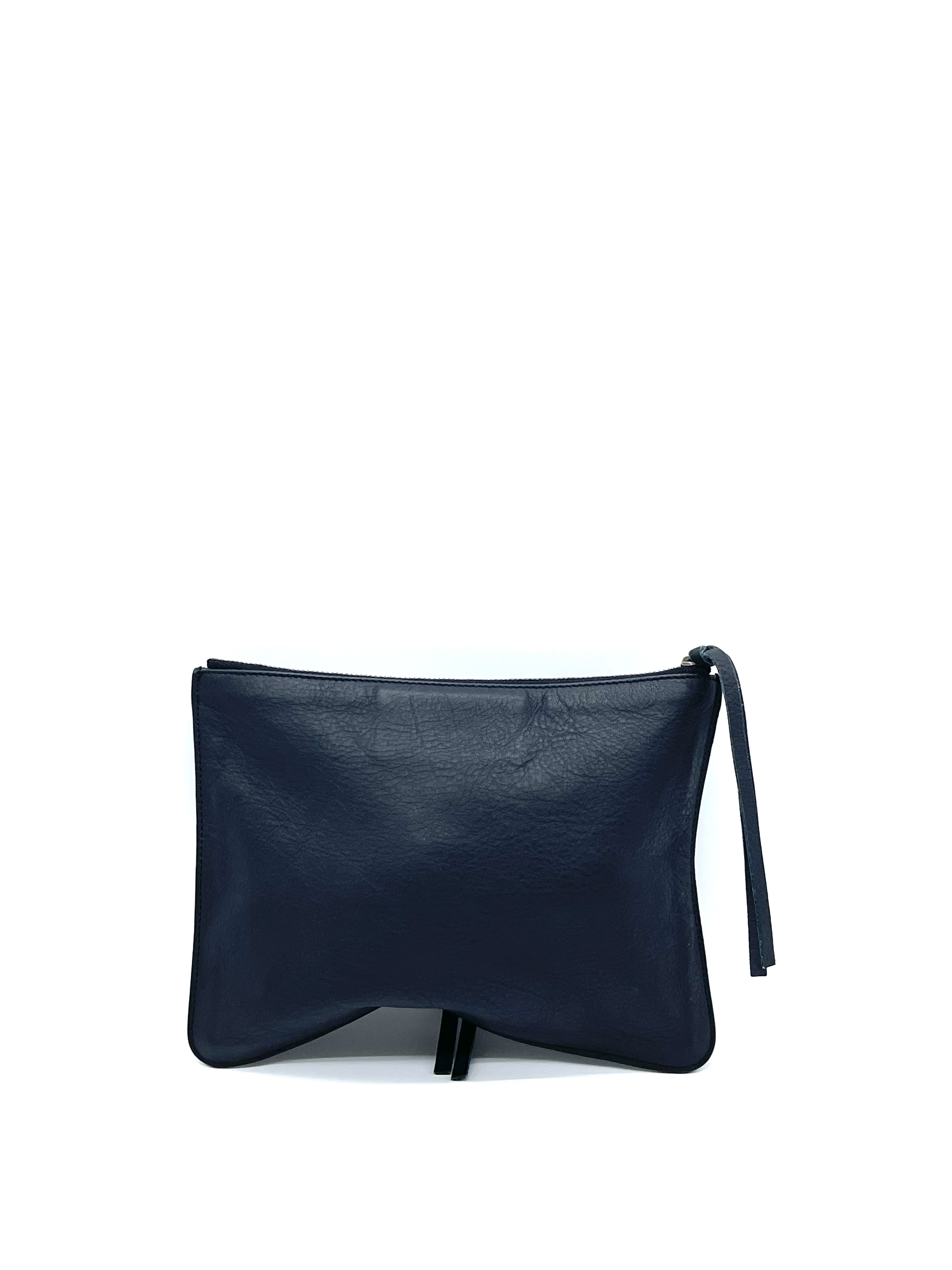 Pre-owned Balenciaga Blue Leather City Clip Clutch Bag / Product Code: 26032405