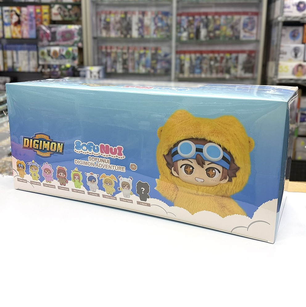 (行版) Bandai SOFUNUI Digimon Adventure 數碼暴龍 睡衣造型Ver. 搪膠毛公仔掛件系列 盲盒 (原盒8個) 