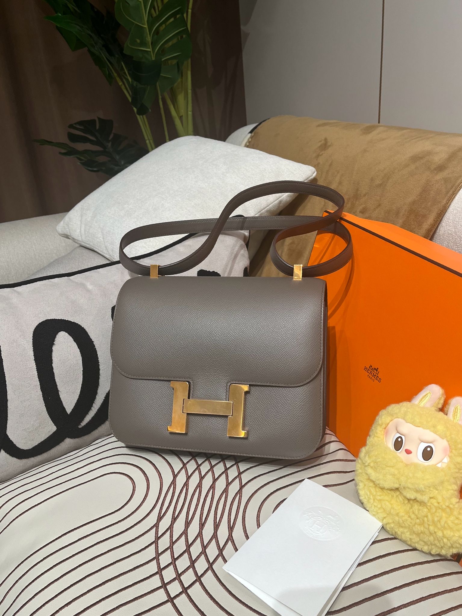 Hermes constance 24,STAMP D,ETAIN,100%Authentic, 98% new  ✅專門店收據✅Dust bag✅Box