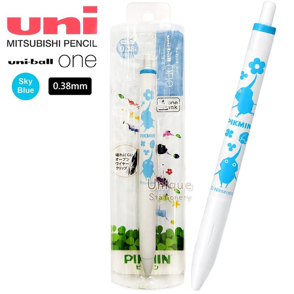 現貨｜皮克敏 Pikmin 三菱 uni-ball one 日本製 0.38mm 天藍色 啫喱筆 (706494)