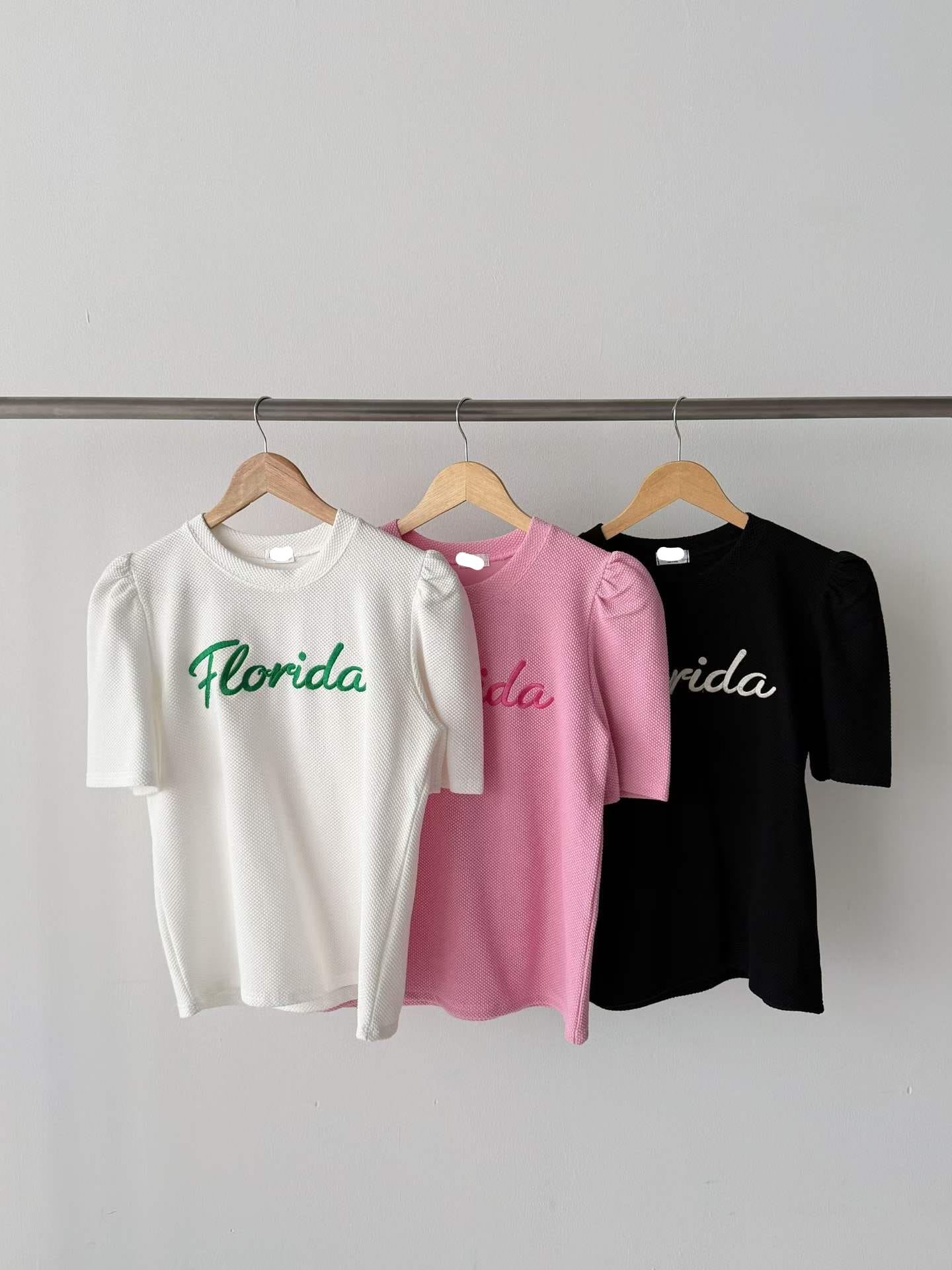 <限時預購> Florida 華夫格澎澎袖 Top TW260307K03 《9/3截單，預計4月中旬到港》