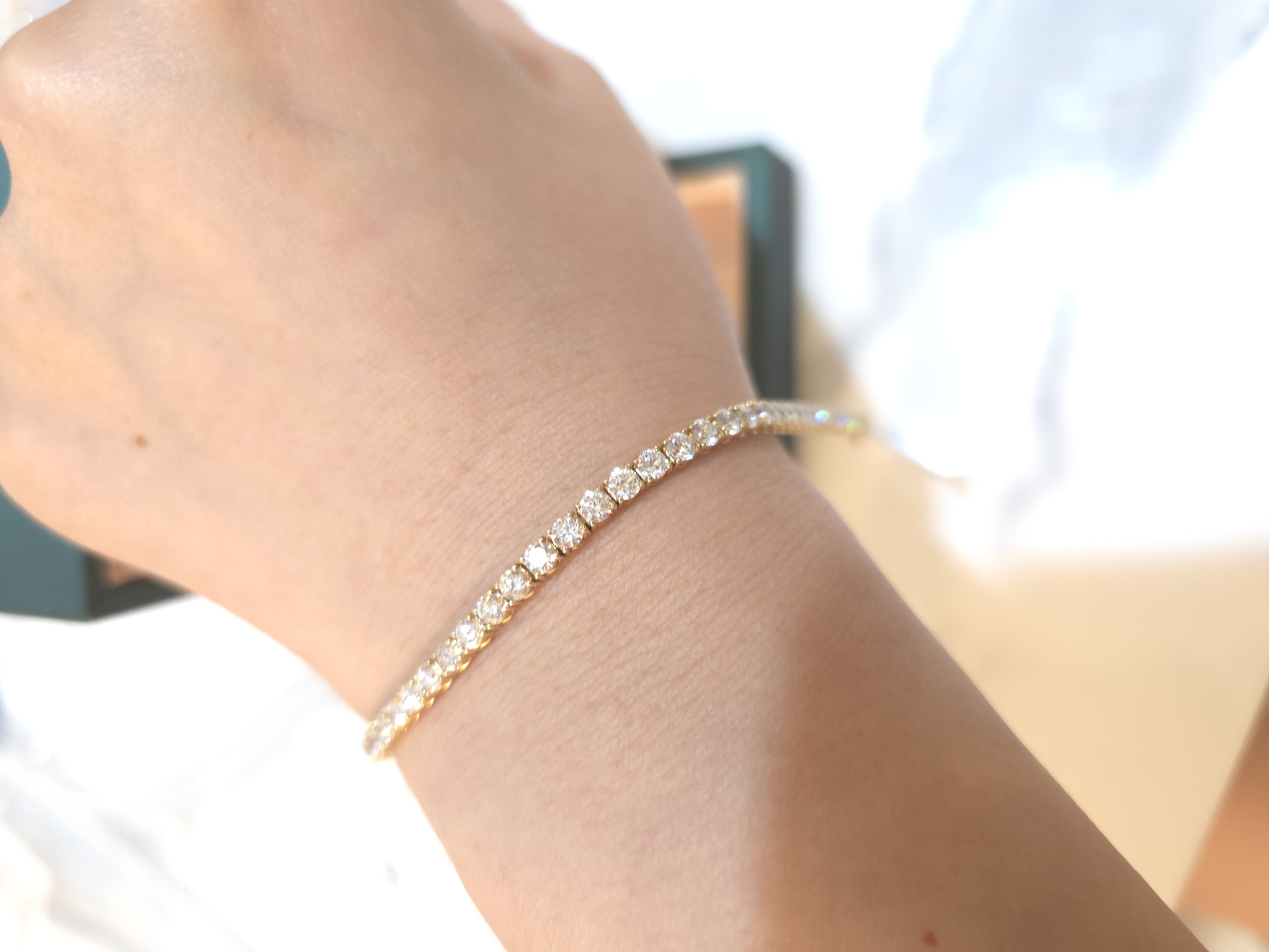 18K 培育鑽石手鏈 D4.93/52 G7.37g S16.5