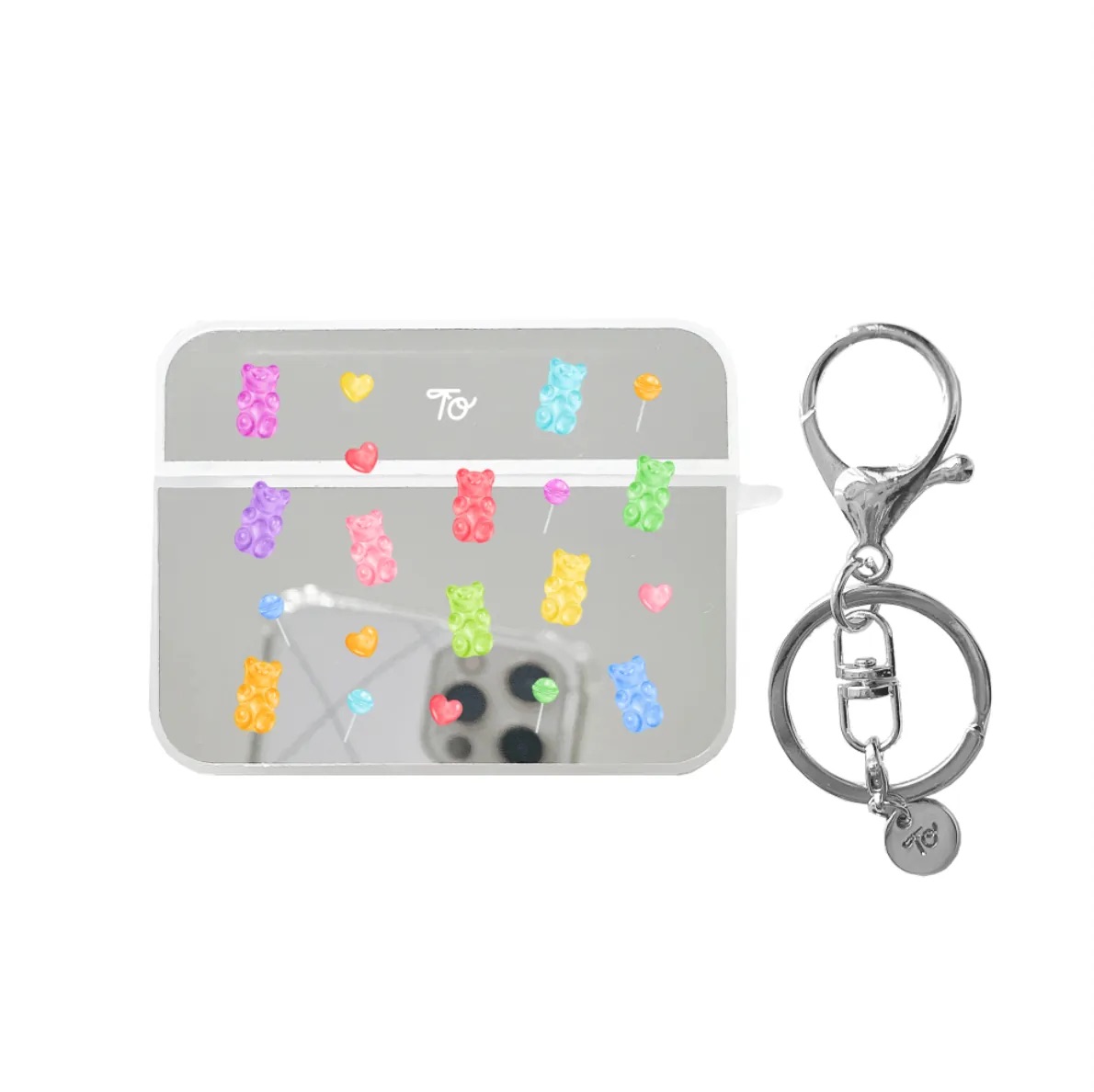 【Bling Bling Gummy Bears】鏡面方盒AirPods Case