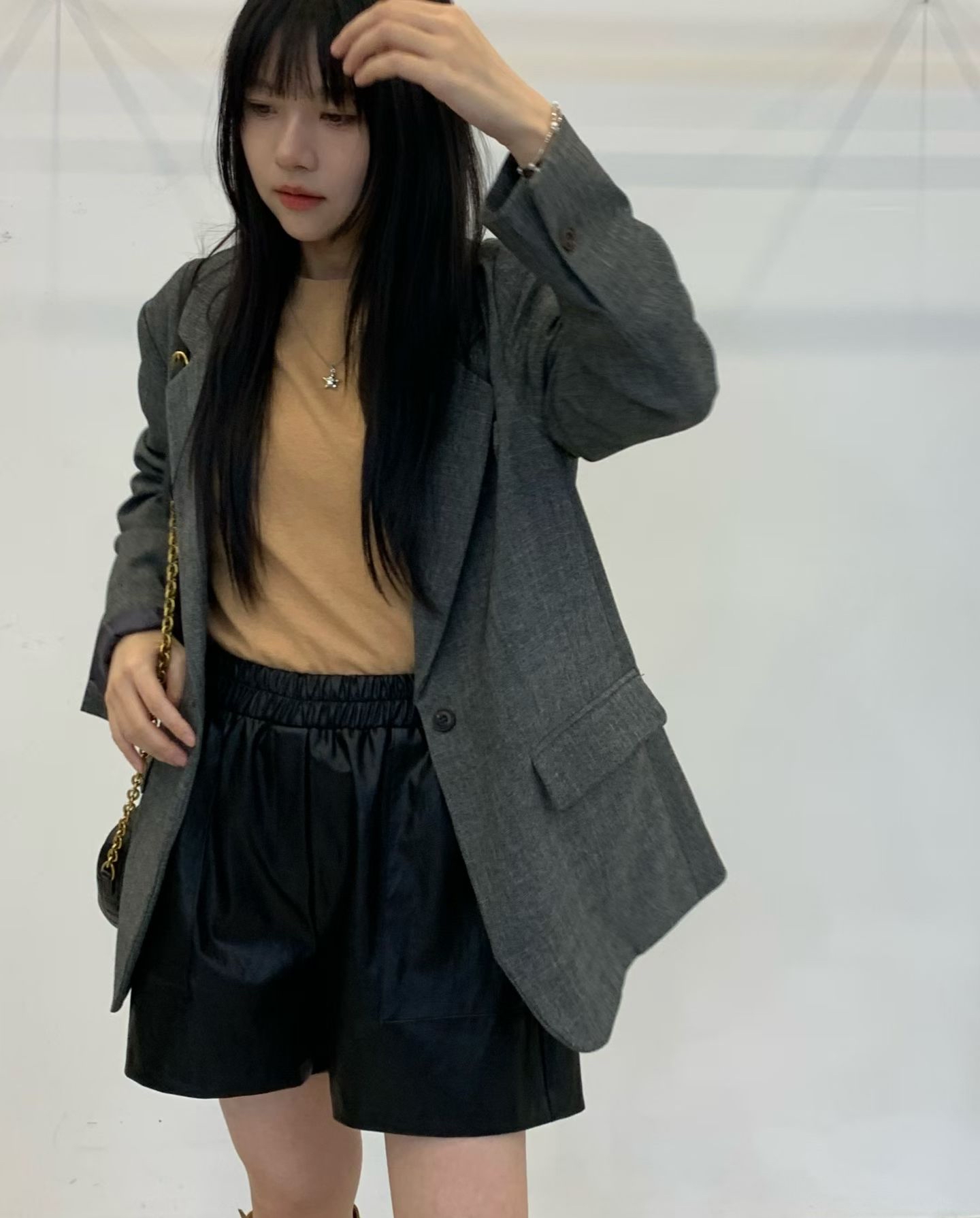 TOP21_12A 一體成型圓領羊絨羊毛TOP (6色)