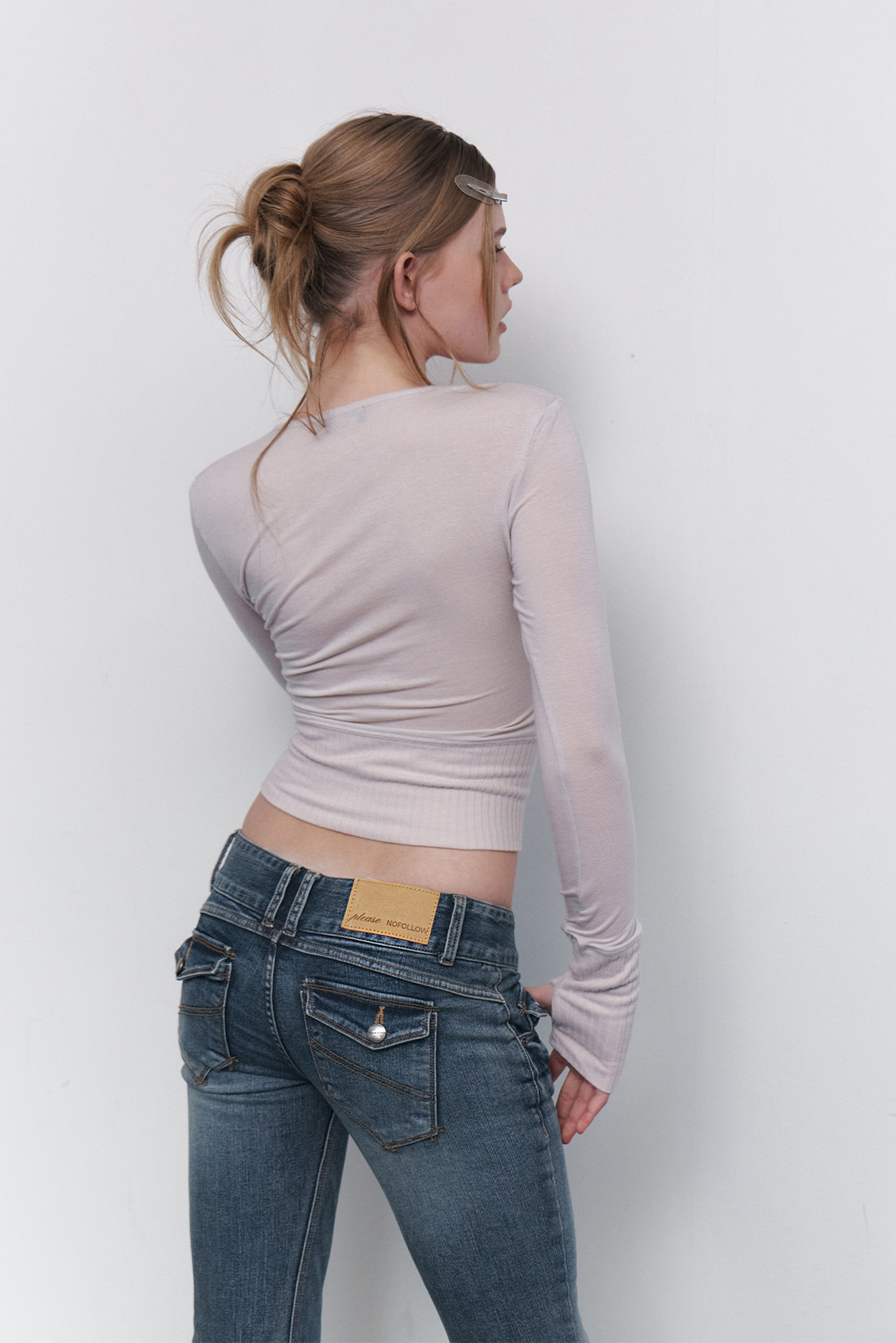 pleaseNOFOLLOW - Ollie Hooked Cardigan (Pale Pink)