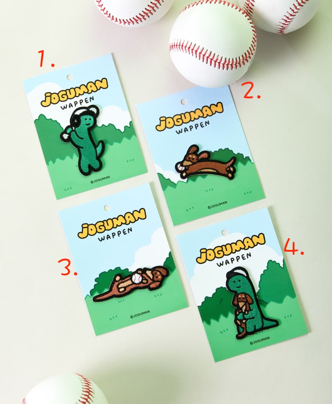 📦訂購 韓國代購 Line Friends JOGUMAN EMBROIDERED PATCH 刺繡棒球貼片