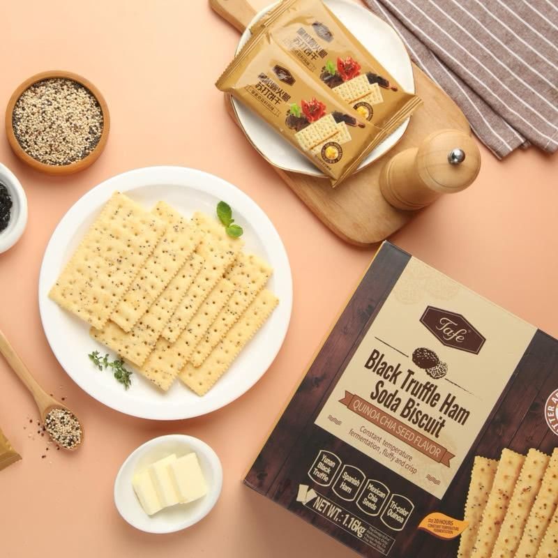 山姆會員商店 - Tafe 黑松露火腿蘇打餅乾(藜麥奇亞籽風味) 1.16公斤 平行進口