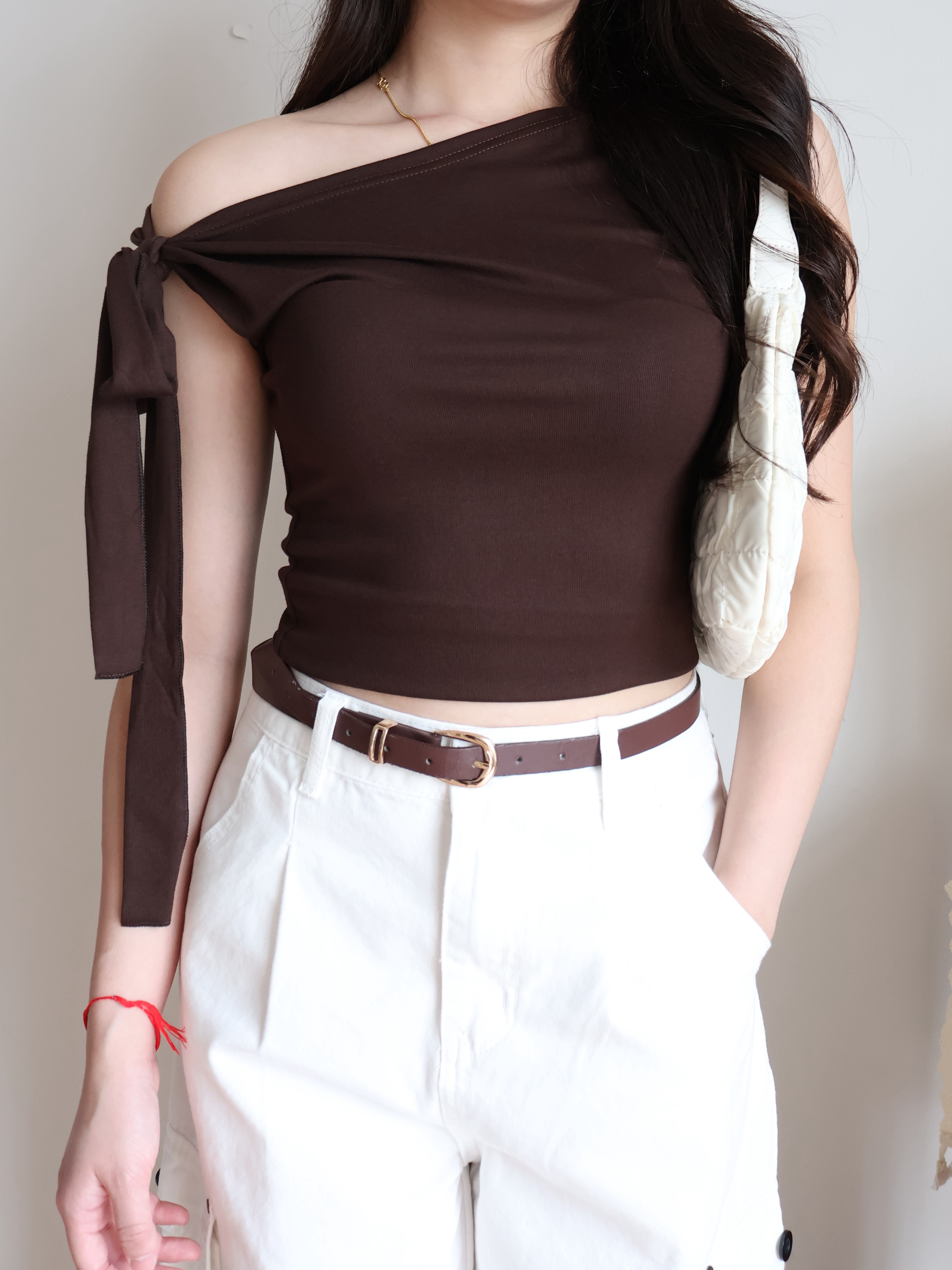 Hazel Cropped Top | Brown