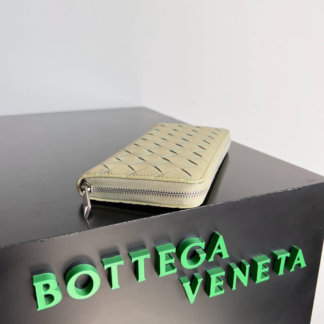 【頂級運單】BV Intrecciato Zip Around Wallet 編織拉鍊銀包