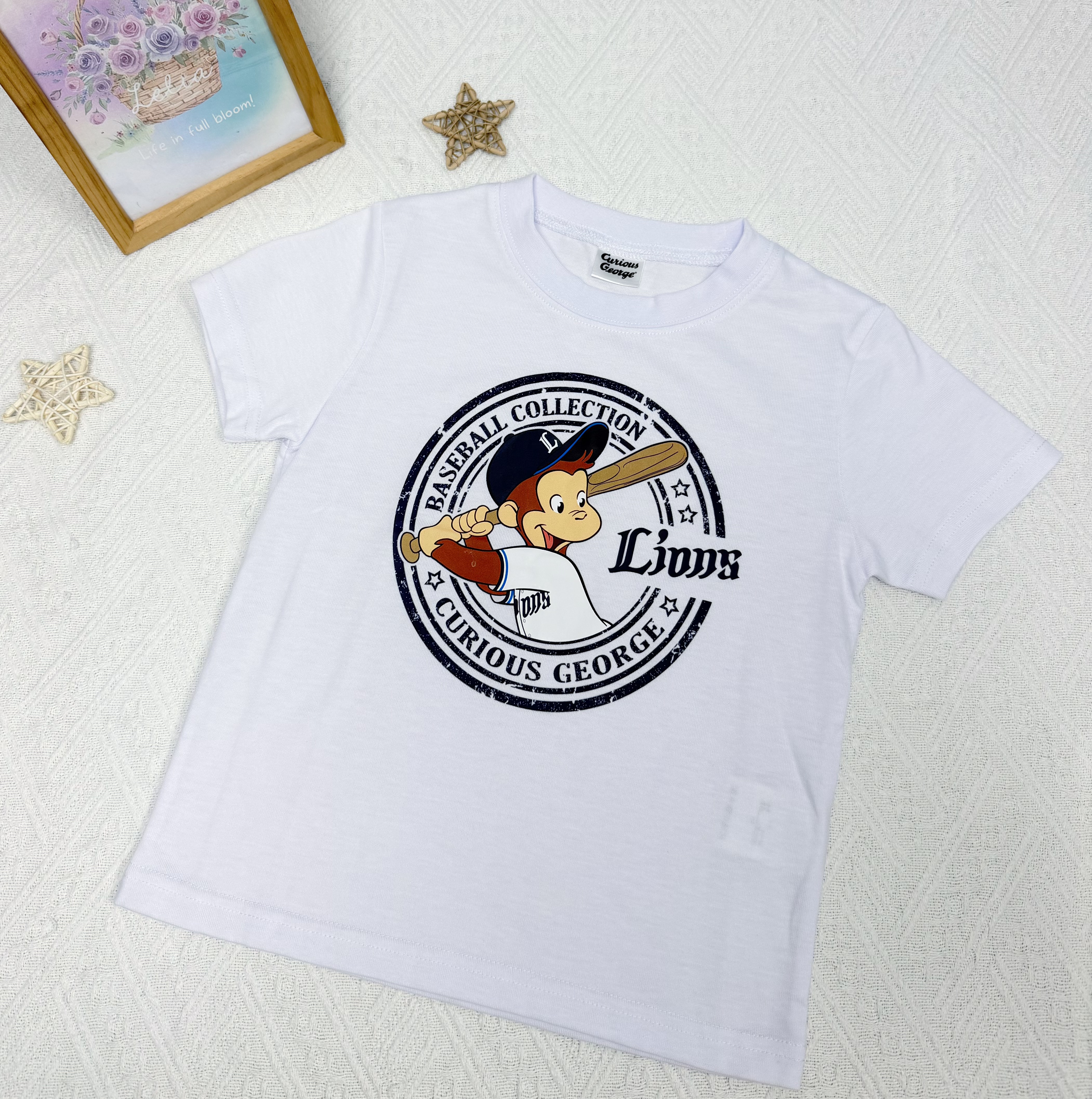 ▫️現貨▫️Curious George 棒球圖案Tee 