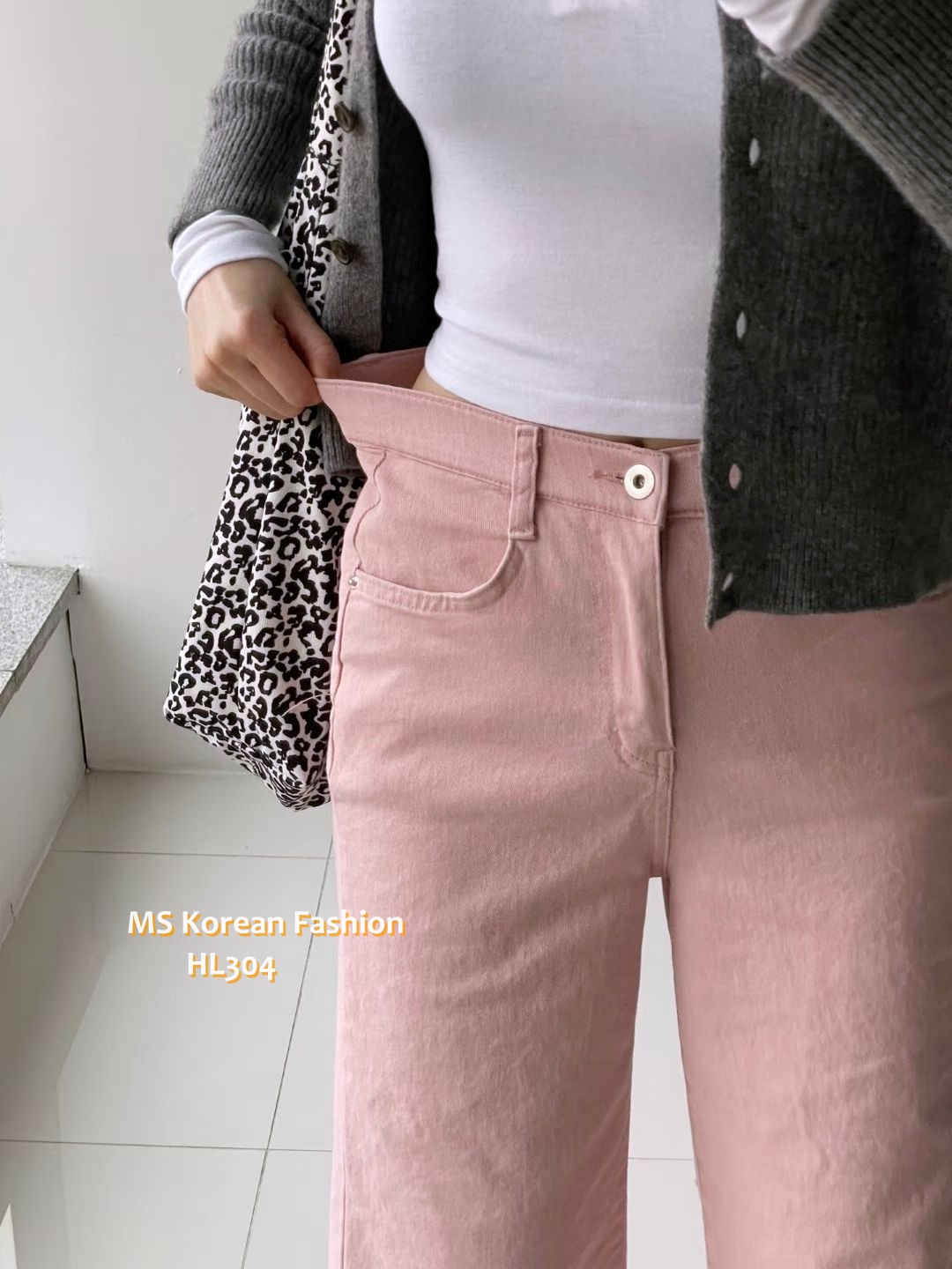 HL304 韓國🌼Howluk春版彈力棉闊筒褲