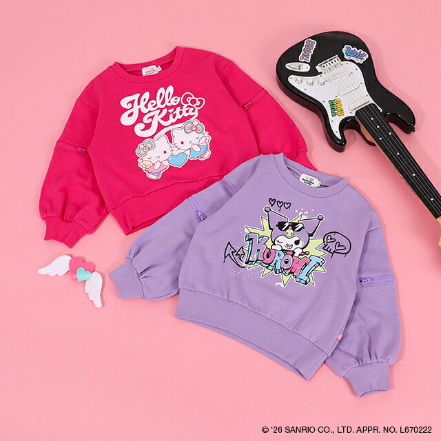 🆕【⭐訂購⭐】🇯🇵日本直送 🌀#Sanrio 袖口拉鍊衛衣 [2款選] 🌀 [PLJA-0222] [261121]