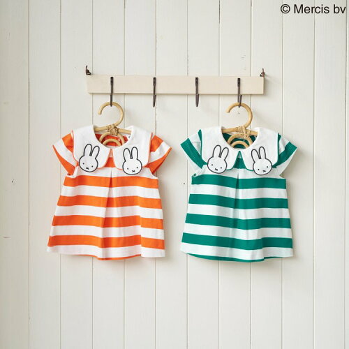 🆕【⭐訂購⭐】🇯🇵日本直送 🌀#Miffy 刺繡領 橫間連身裙/長身上衣［2款選］🌀 [ELDA-0065]