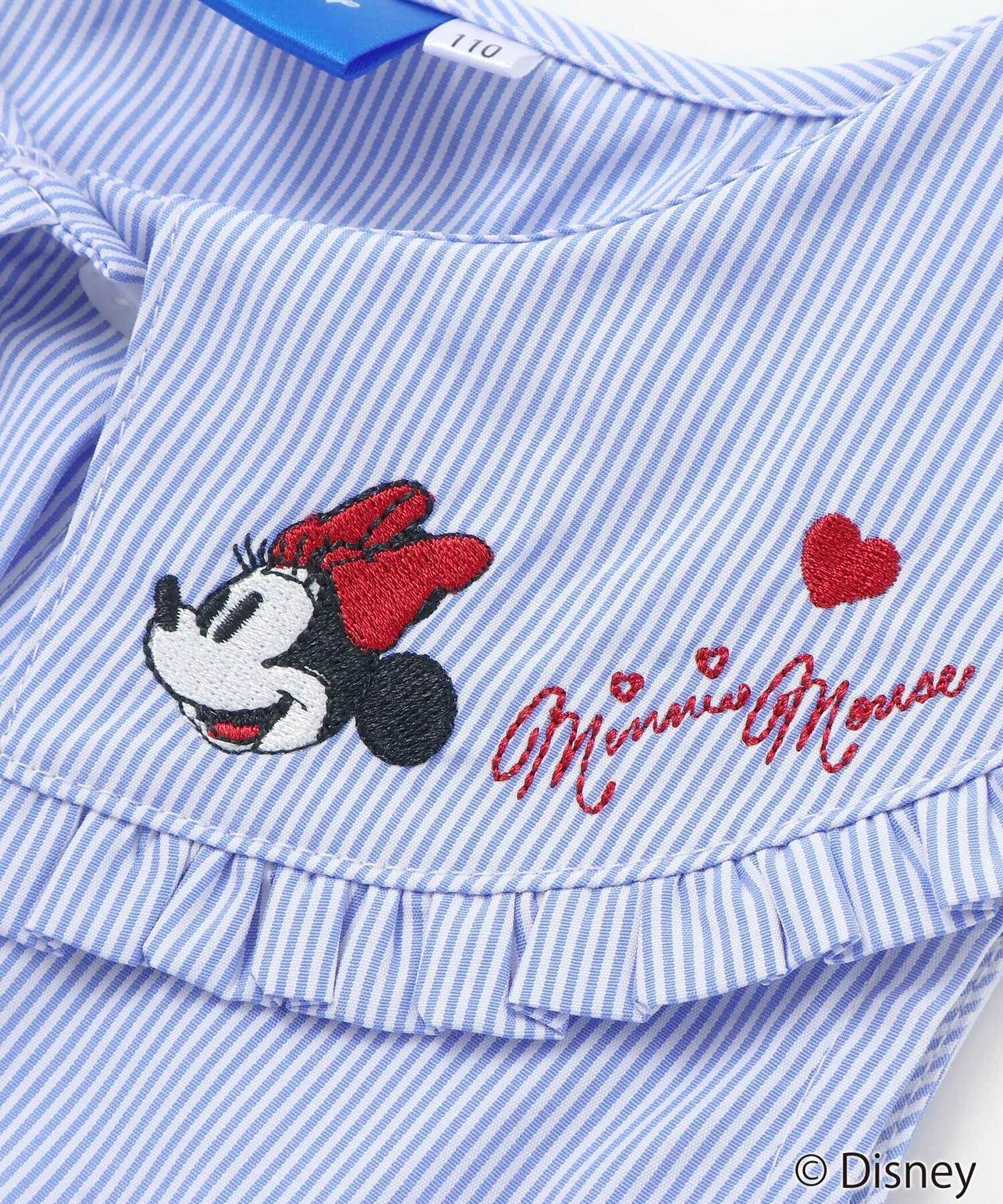 🆕【⭐訂購⭐】🇯🇵 日本直送 🌀#Minnie 刺繡 大領 荷葉邊 束腰 上衣［2款選］🌀[ELFA-0170][260721]