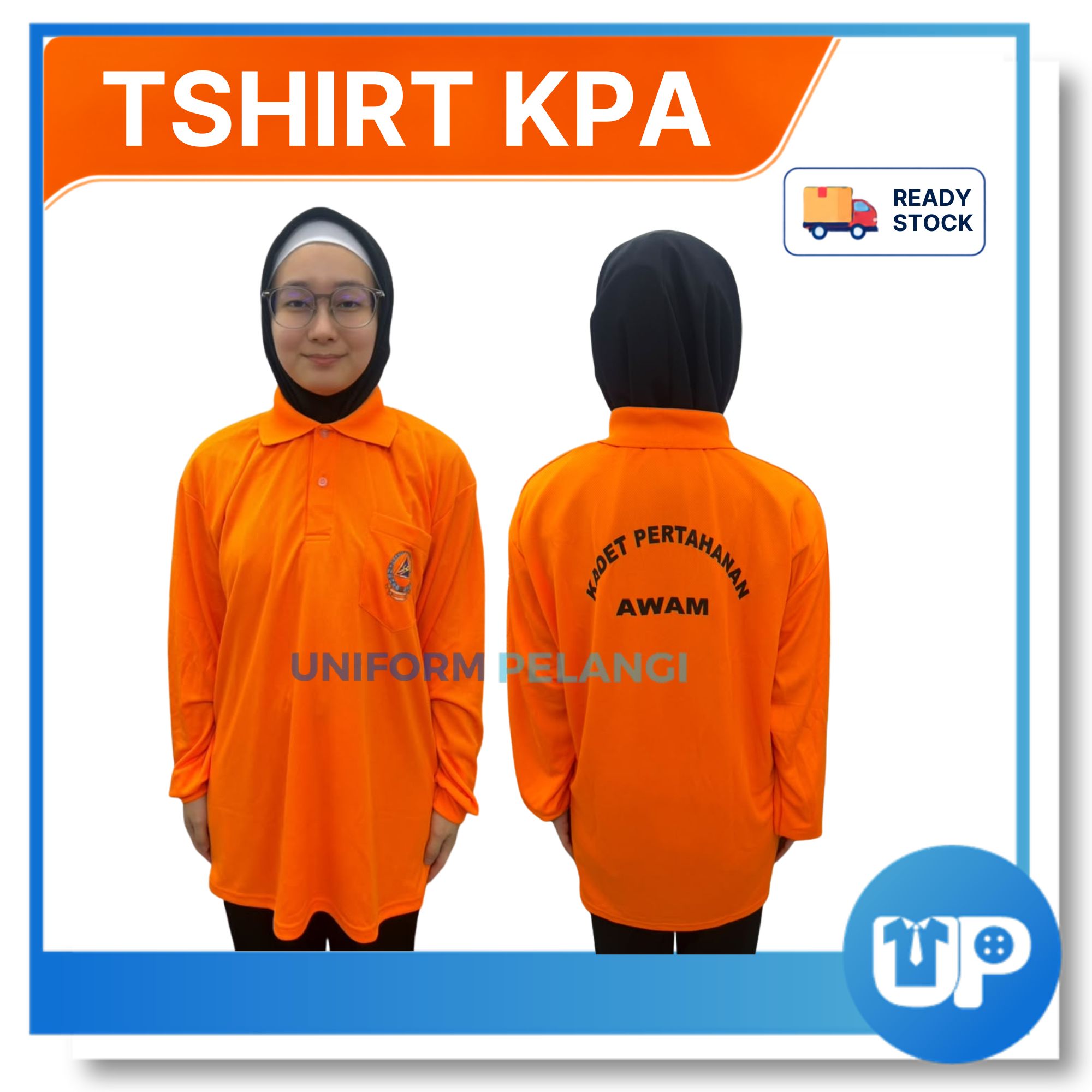 Tsihrt KPA Kadet Pertahanan Awam (Microfiber) Lengan Pendek / Lengan Panjang