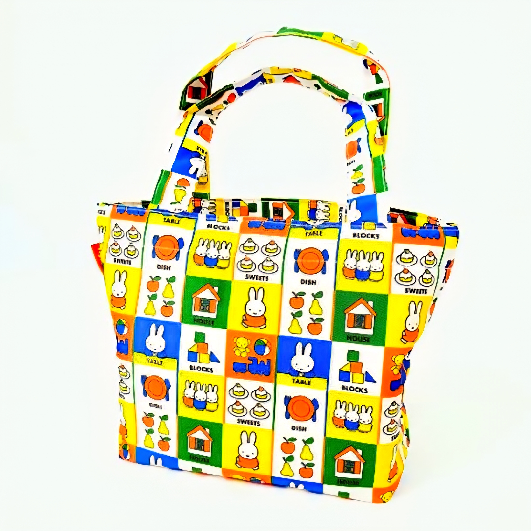 miffy 格仔 膠面 拉鏈 手挽袋 MFAP505