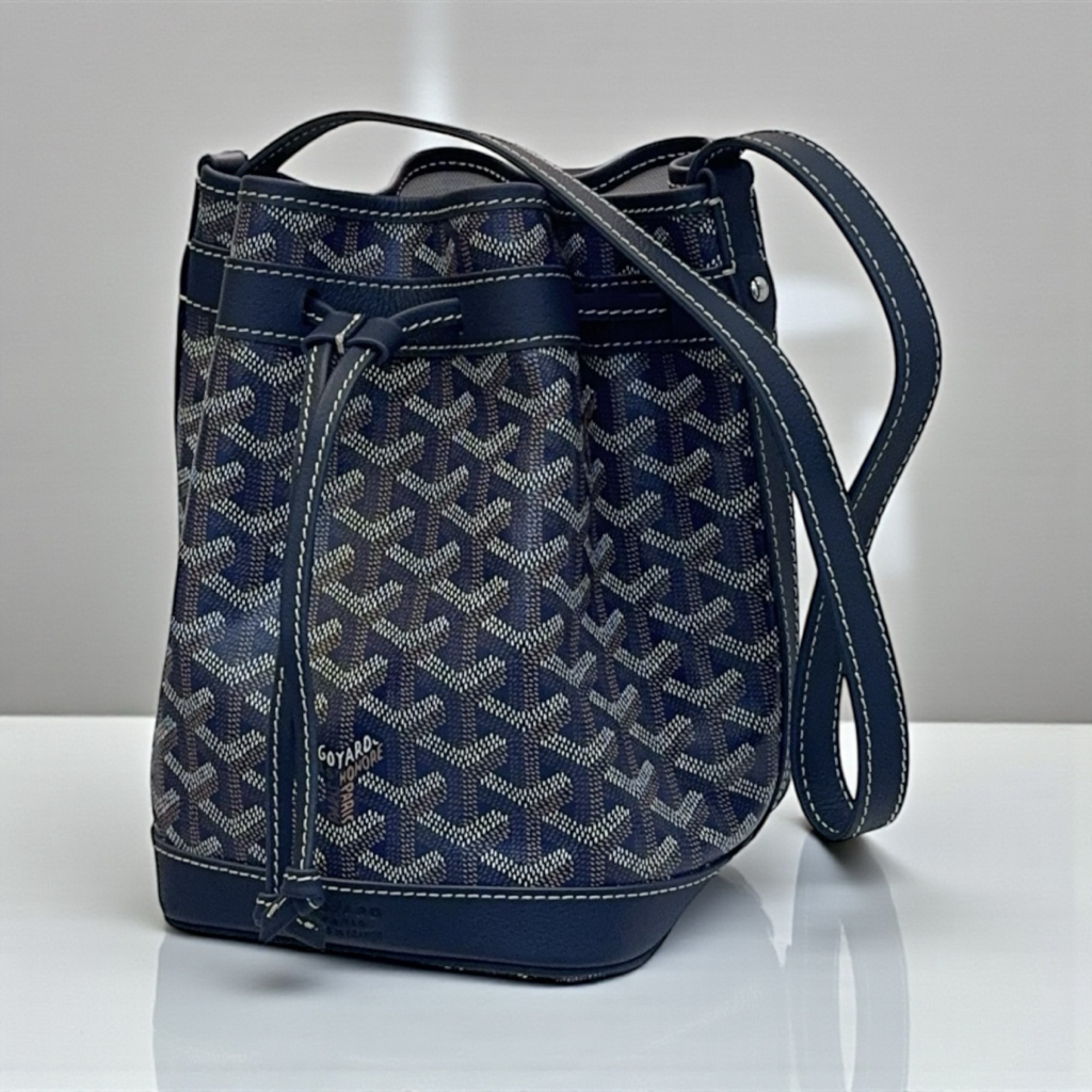 Unused Goyard Petit Flot Bucket Bag PM Tan