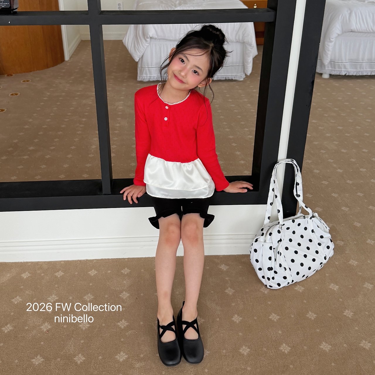 Ninibello | Eyelet Tulip Layered T-shirt 