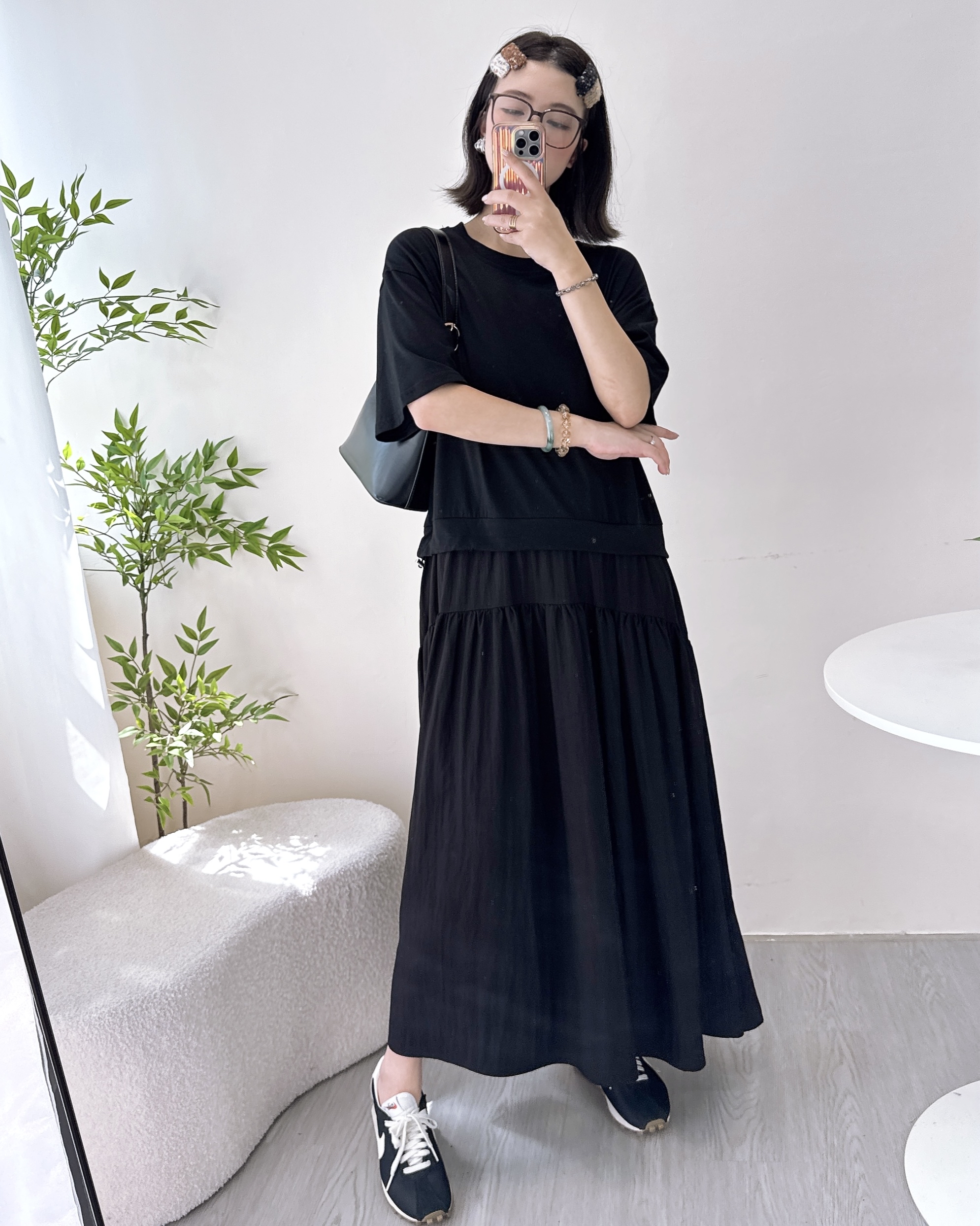 休閒可索繩連身裙 2色