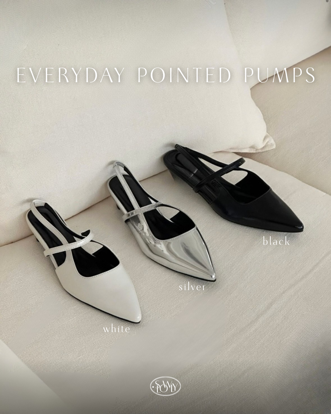 [入門版尖頭鞋!][大腳女生友好!]百搭日常尖頭高跟鞋(三色入)