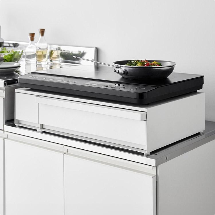 🔥🔥【日本直送《TOWER》可伸縮廚房工作枱 | 抽屜】雙櫃桶