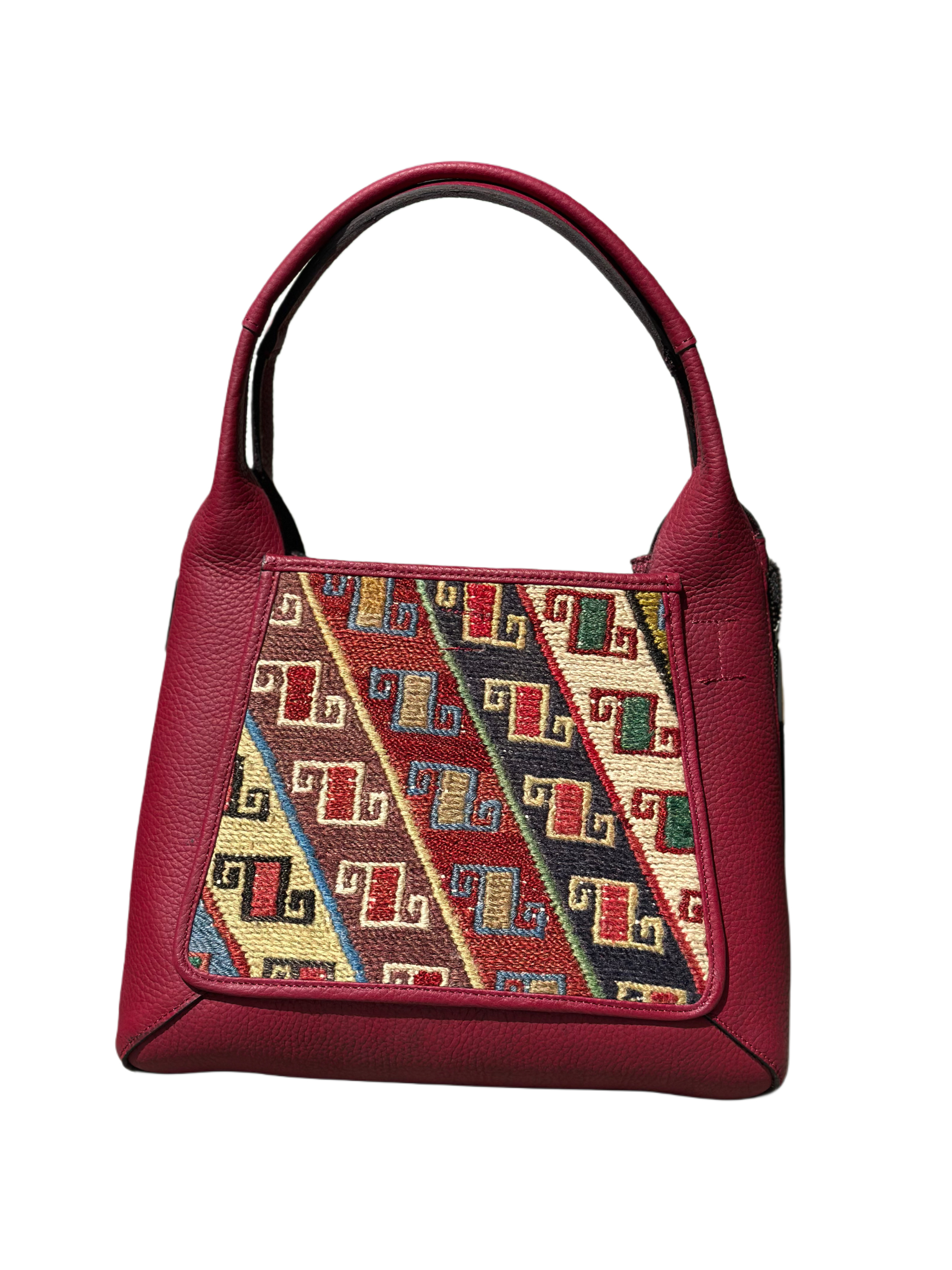 K20 土耳其真皮地氈手袋（酒紅色）