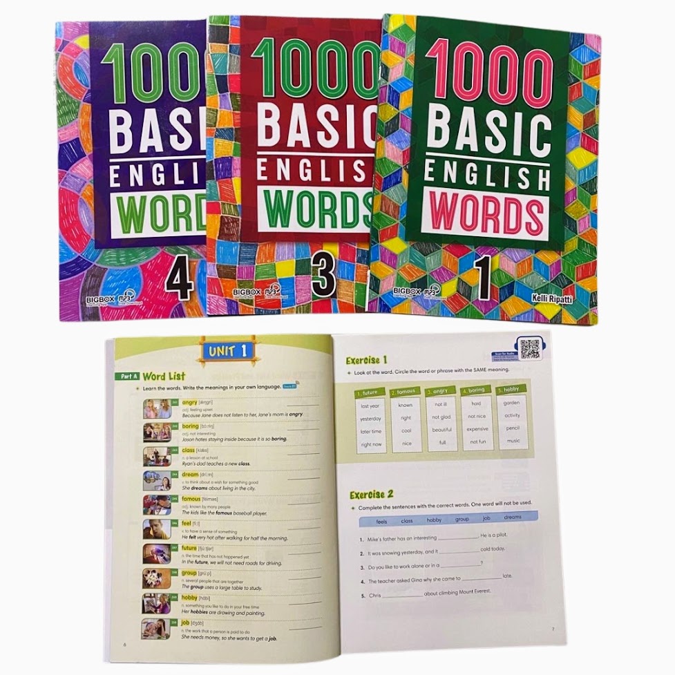 1000 basic English words 4 books | 小學中高年級｜ B180