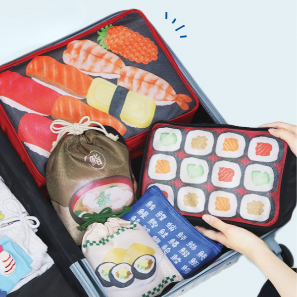 日本預訂📍日本得意便當/食物圖案旅行收納袋套裝
