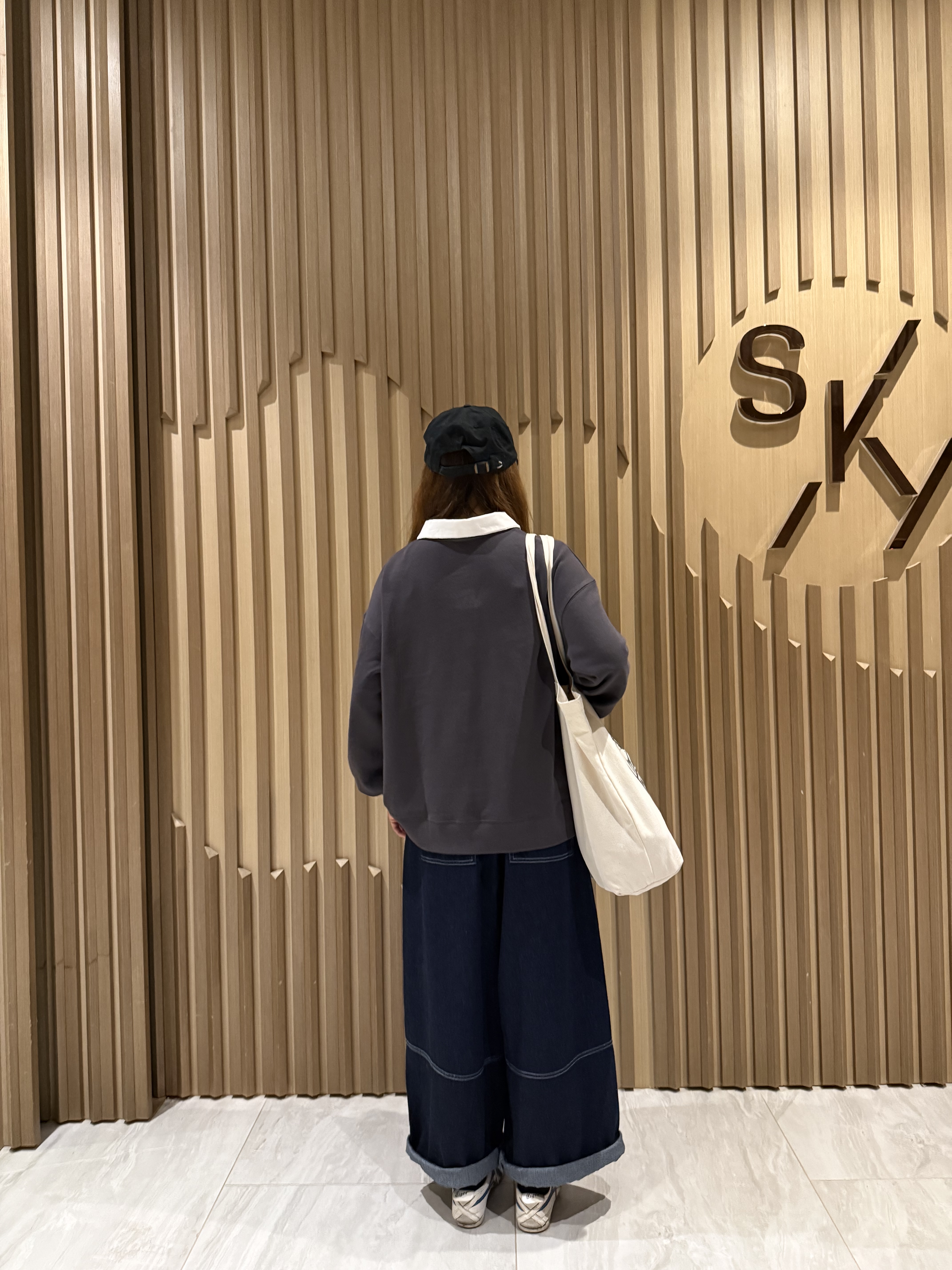 補丁直腳牛仔褲