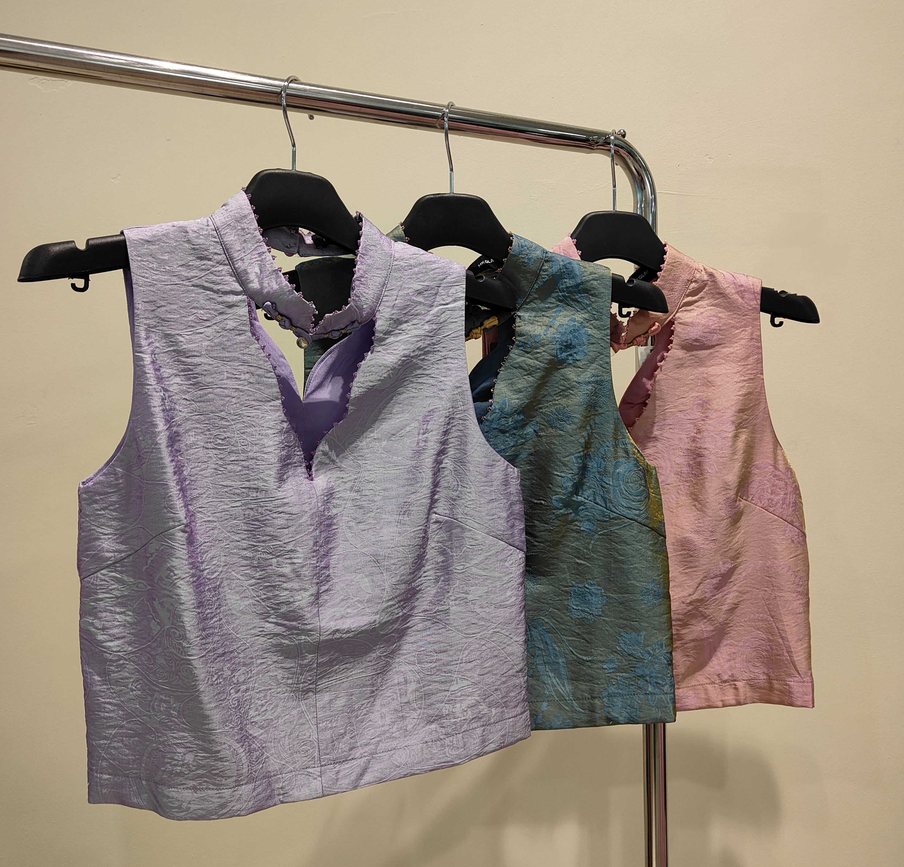 独家胸前绣珠旗袍上衣 2607