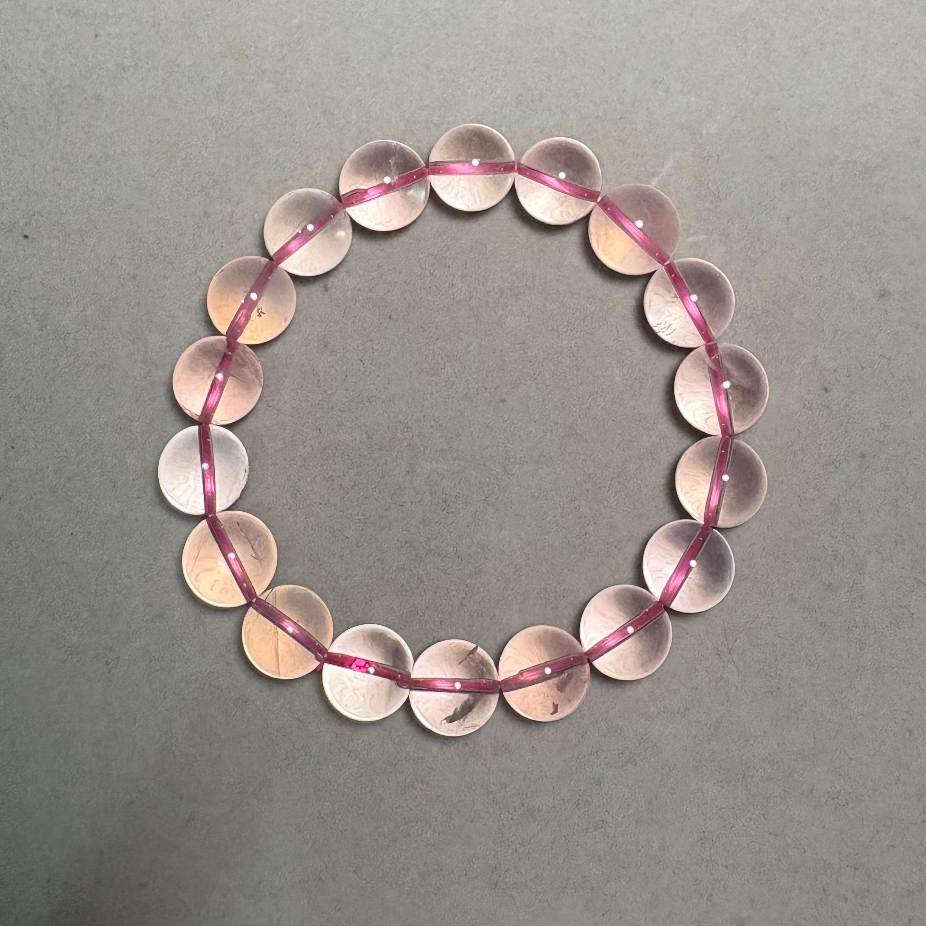 11.5mm星光粉晶手串 No. 2063