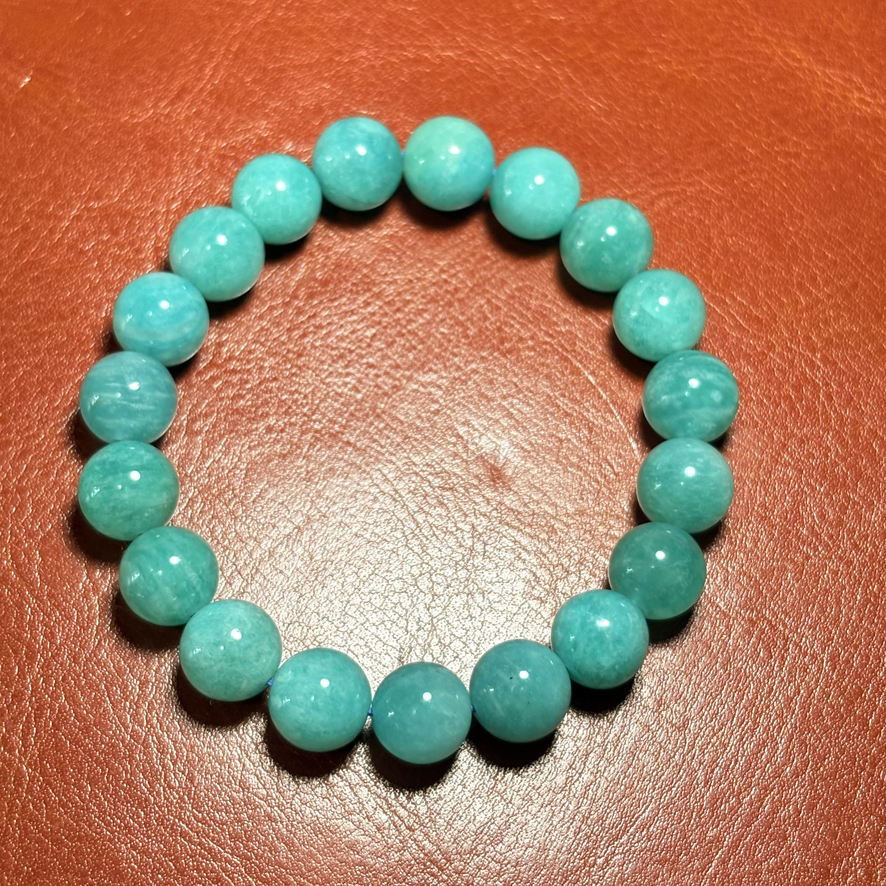 【好運】天然 天河石 手串 No.3046｜規格: 10.5mm珠/16cm內圈