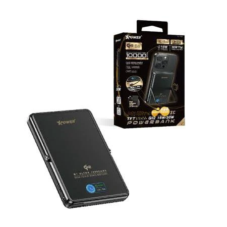 香港行貨 一年保養 XPower M1 Ultra 3C可追溯二維碼版 半固態3C版 Qi2 Magcharge TFT 彩屏顯示磁吸行動電源 (3C可追溯二維碼版) 10000mAh